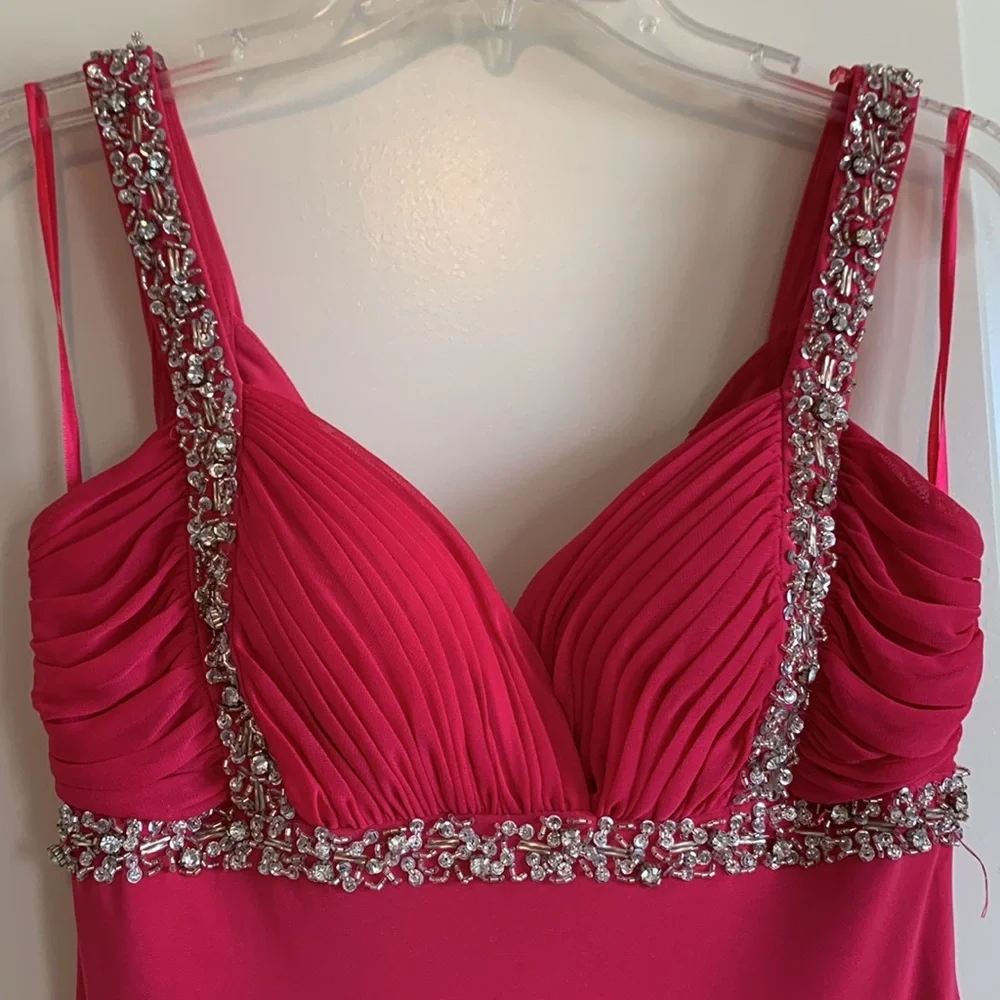 Formal Dress - Pink - Beaded - Size 4 - like New - Picture 5 of 6